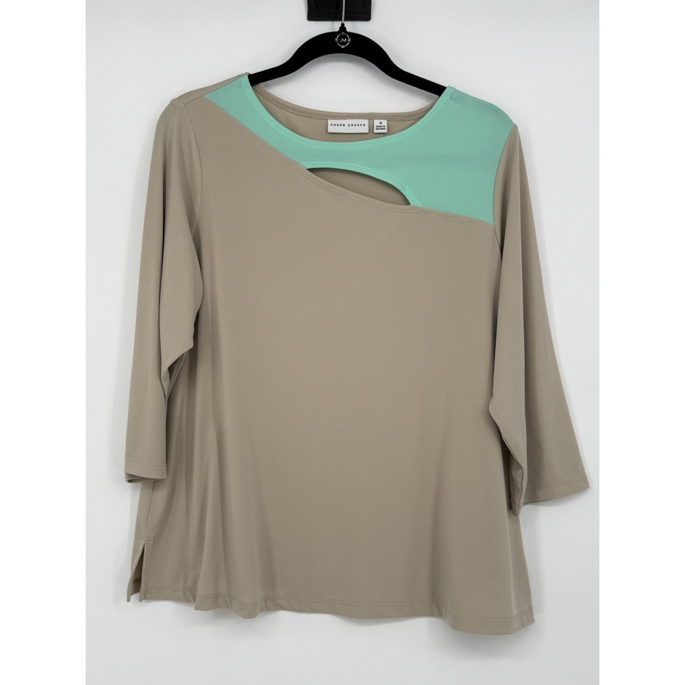 Susan Graver Women's Liquid Knit Top 1X